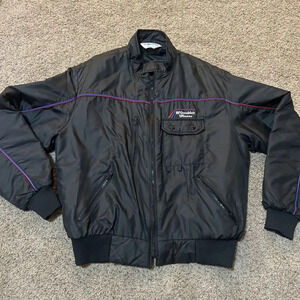 BF Goodrich Racing Jacket Mens L Bomber Snap Vintage Made in USA Radials Racing‎